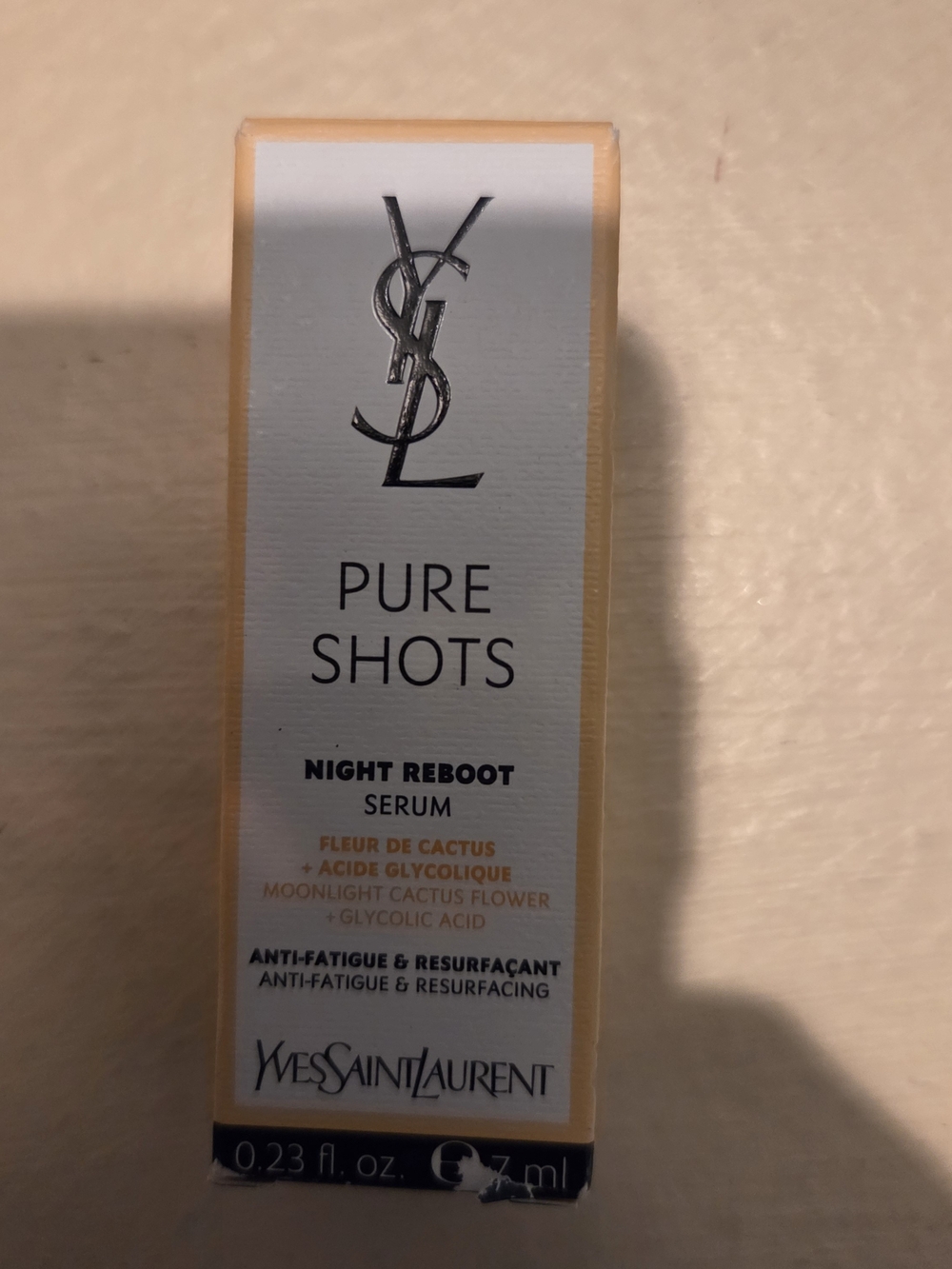 YSL Pure Shots Night Reboot Serum 7mL 0.23oz Travel Size New Authentic